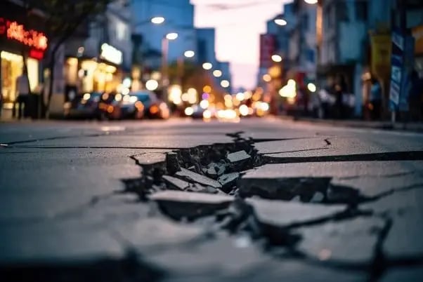 Cracked city image 602 x 402